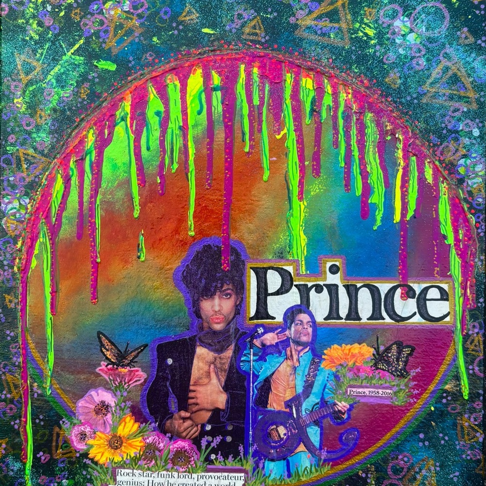 1 of 1 Original Art by Acrylic Melody 
Prince! Colorful Prince Art Print